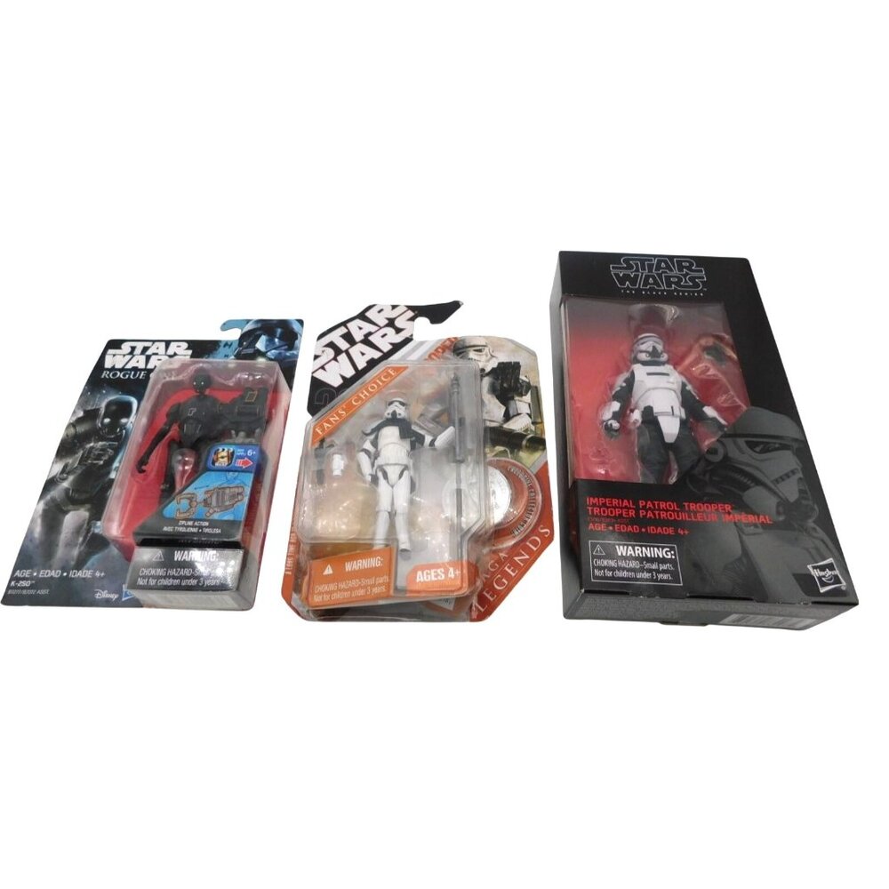 3 Disney Hasbro Star Wars Action Figures 2016 2018 Rogue One The Black Series
